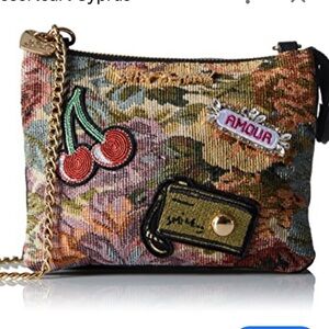 Betsy Johnson Crossbody Bag Chain Strap  Embellished